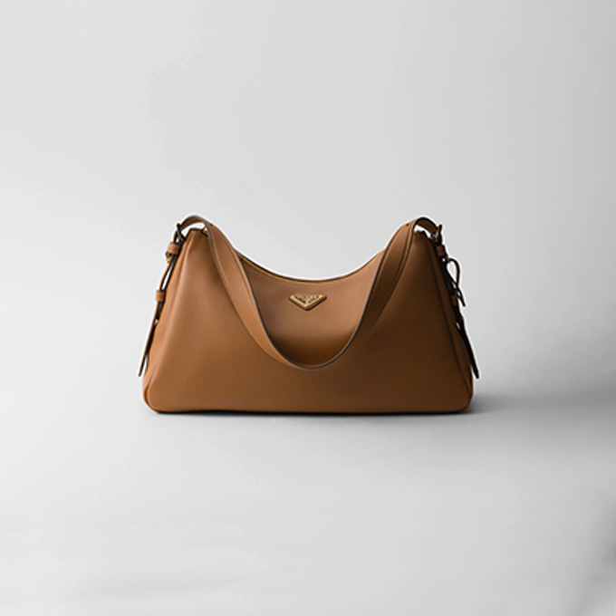 prada aimee large grained calfskin hobo shoulder bag #bc228